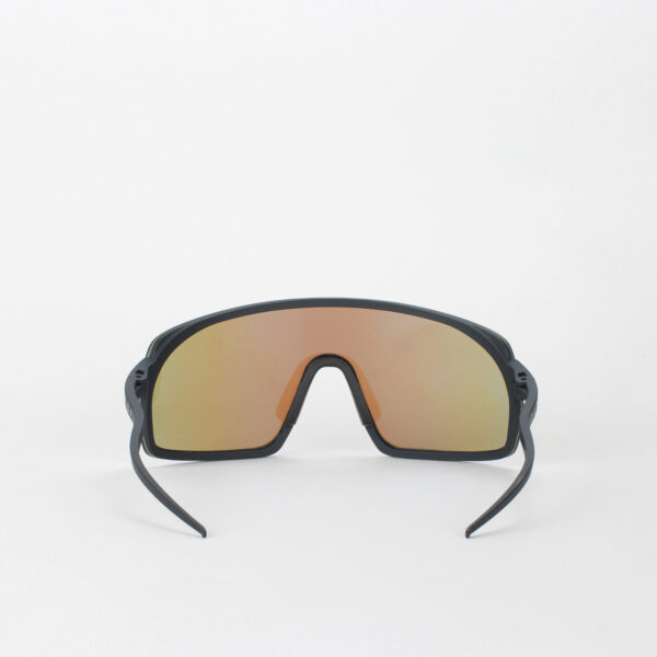 Sports sunglasses OUT OF Rams blue on the white background, view slightly from the side